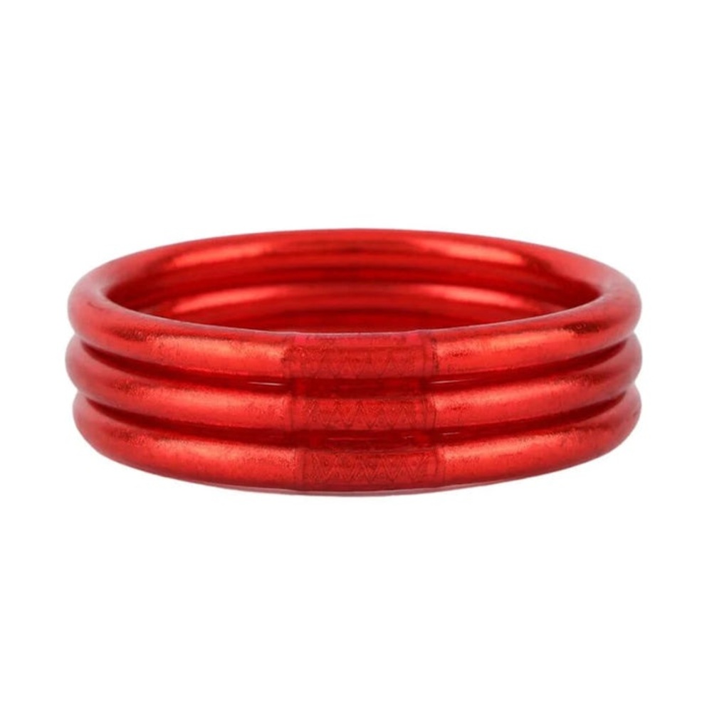 Budha Girl Bangles in Crimson Set of 3